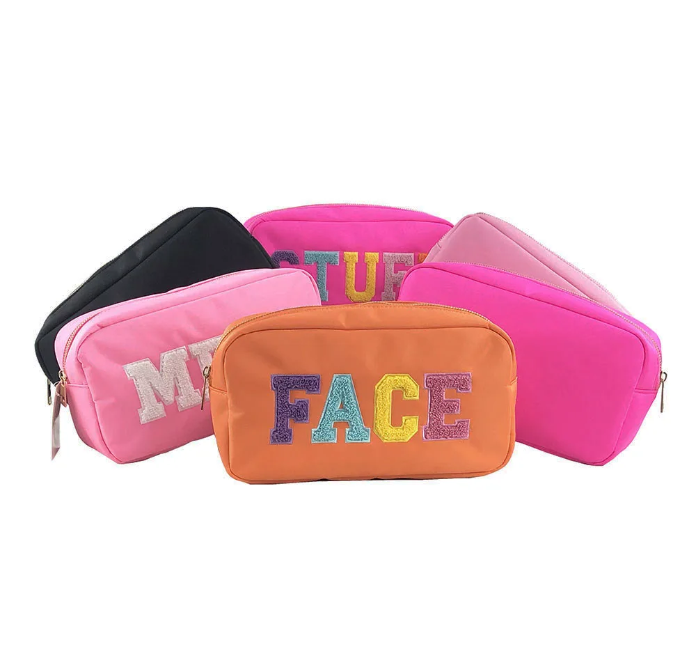 Stock M Size Grey Waterproof Nylon Travel Towel Embroidery Patches Logo