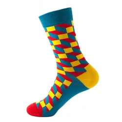Plaid Funky Custom Socks Football Sock Classic Unisex Happy Colorful Men Women Striped Socks