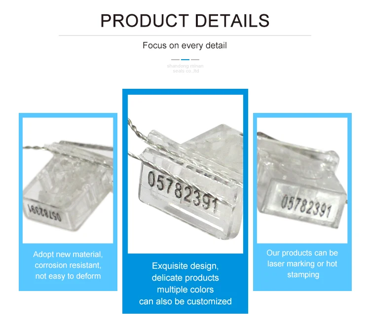 Mams7016 Polycarbonate Plastic Gas Meter Security Seals With Wire