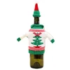 Home use indoor gift present sweater design blue red green white cute Christmas decoration red wine bottle cover