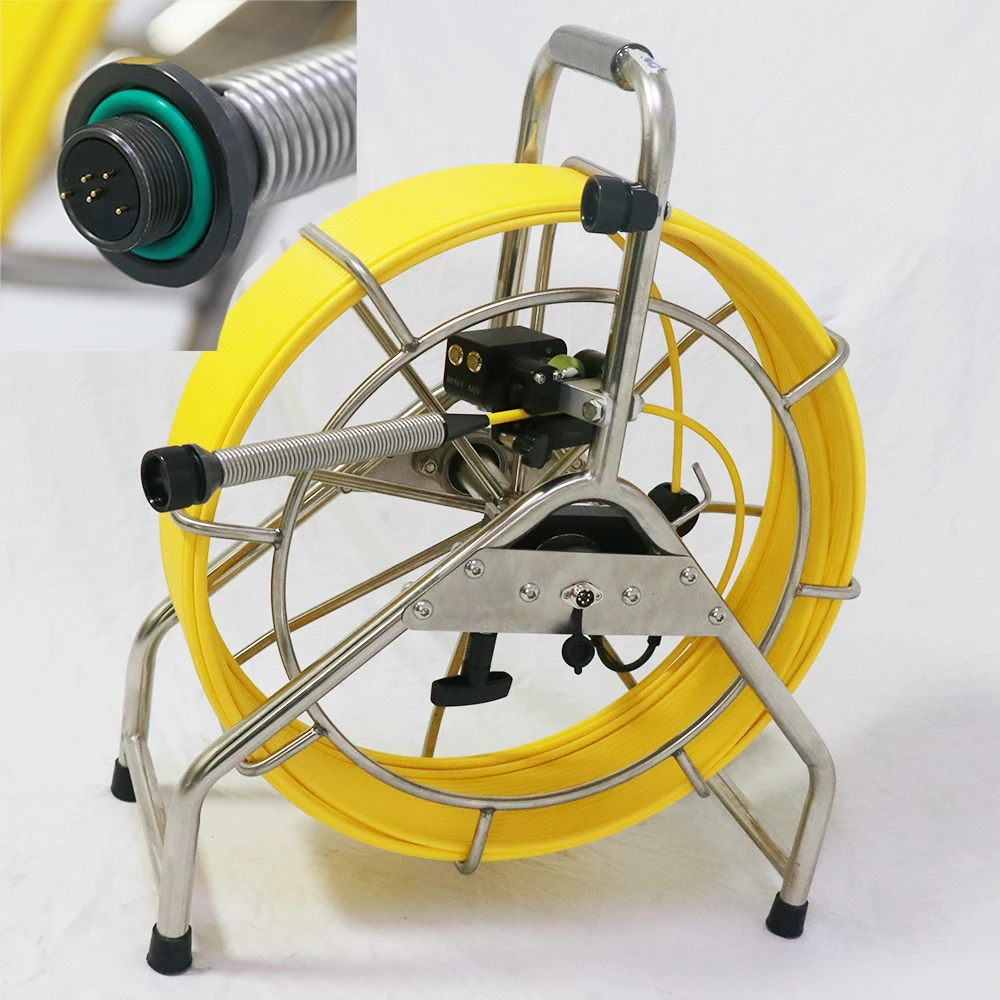 vicam 60m电缆cctv彩色的侧面和前面迷你尺寸旋转管道相机hd 45毫米