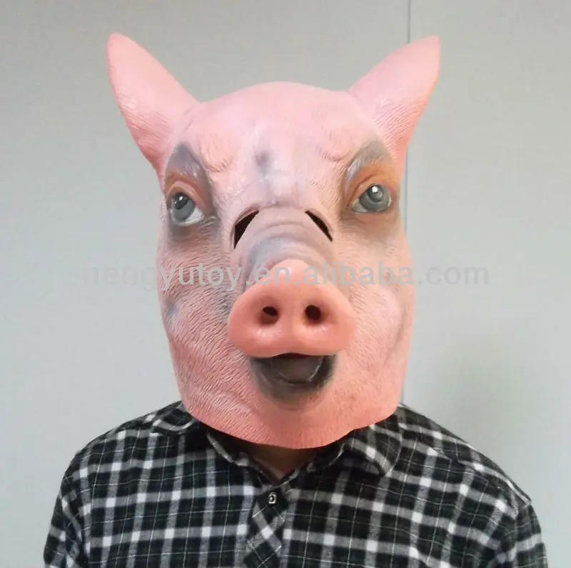 PIG FARM ZOO ANIMAL HALLOWEEN MASK PVC 