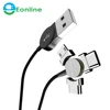 Eonline 1m Rotating 360 degree Magnetic USB Cable Fast Charging USB C Charger Micro USB Type c Cable For 8pin cable