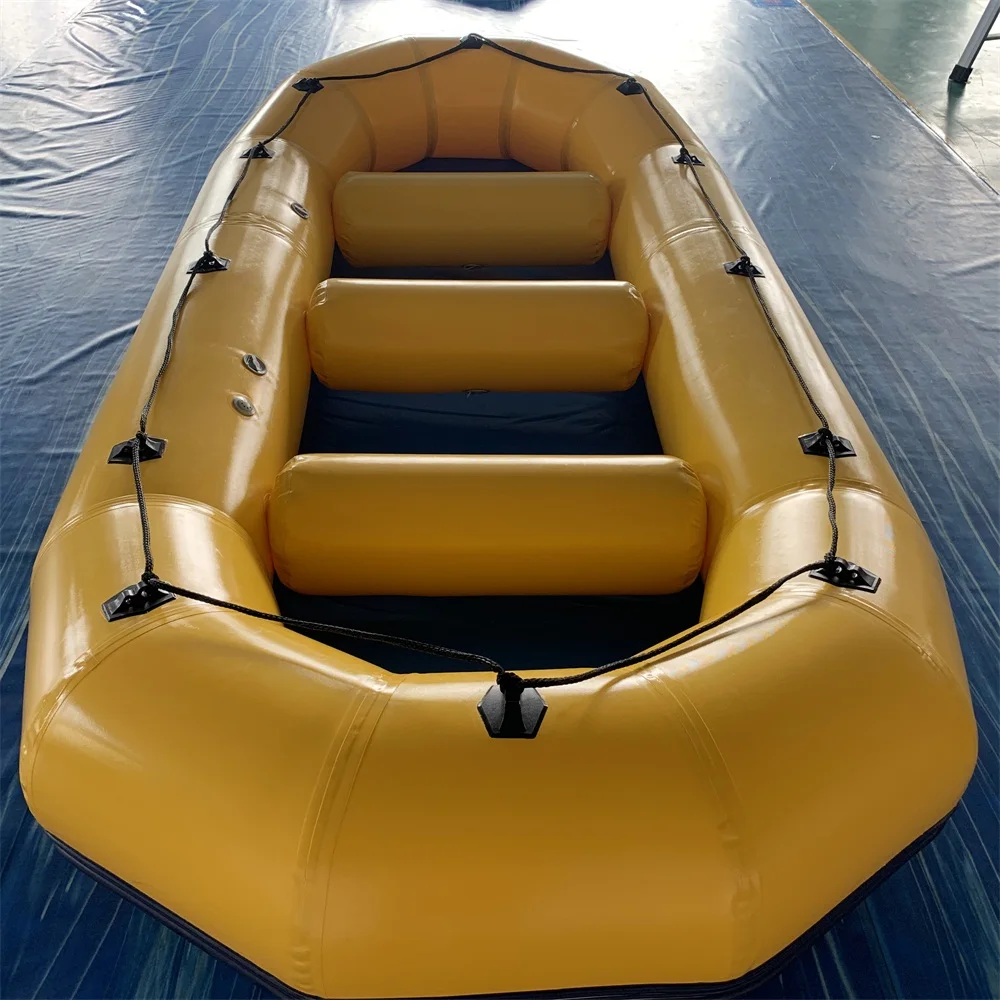 定制pvc充气河道漂流船用于钓鱼赛艇