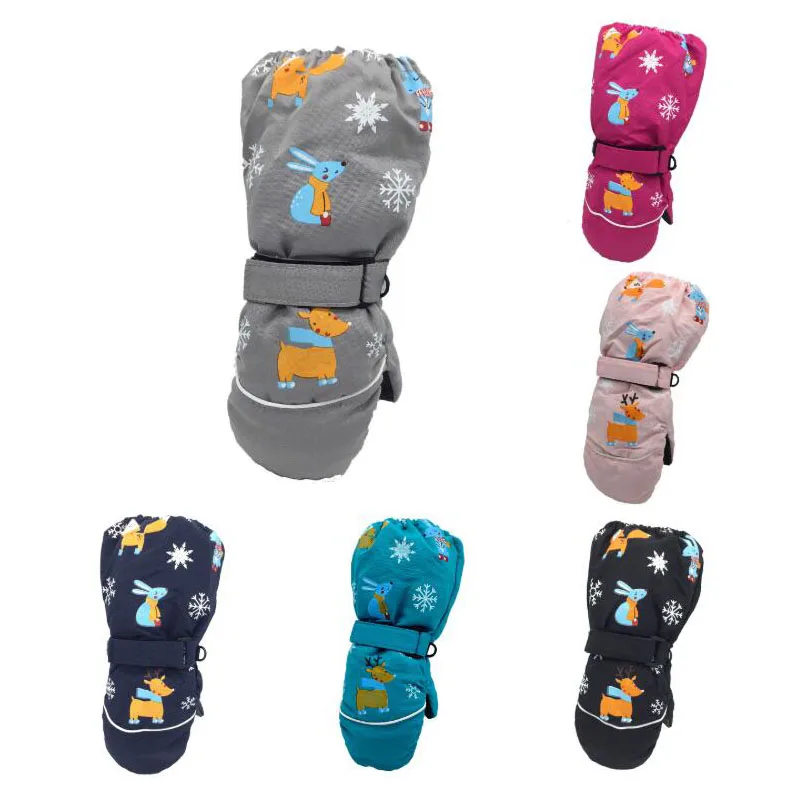 47 Year Old Water Resistant Warm Kids Winter Skiing Mitten Gloves