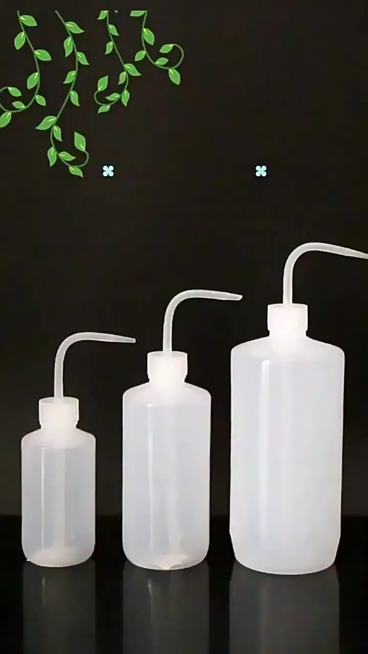 Laboratory Blue Squeeze Rinse 250ml 500ml Mouth Plastic Wash Bottle, image size:720x1280