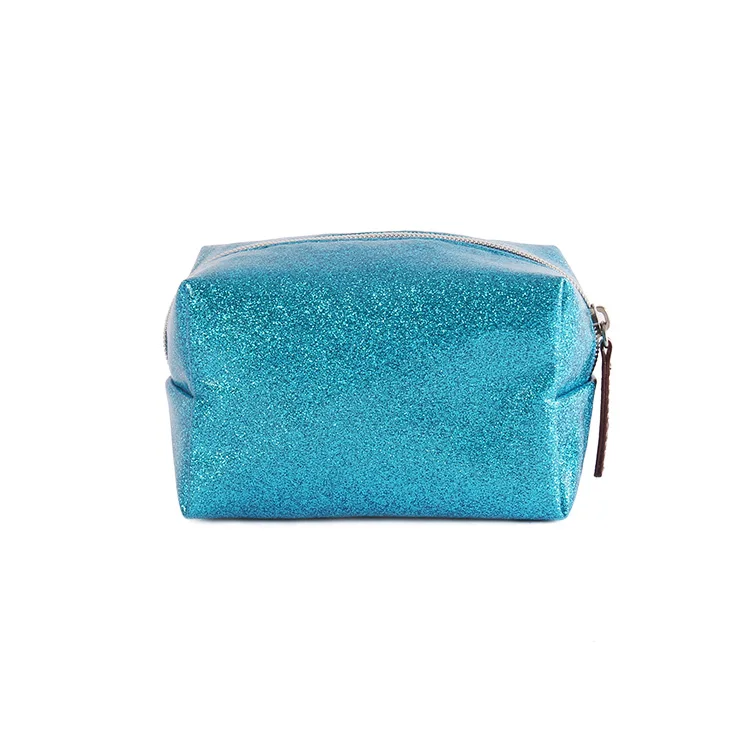 blue glitter purse