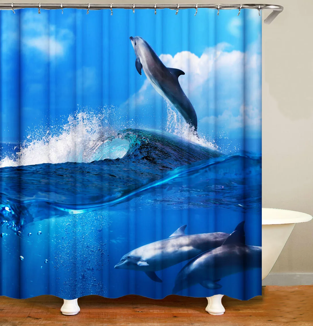 2020 Customized New Designer Art Deco Fashionable Bath Shower Curtains