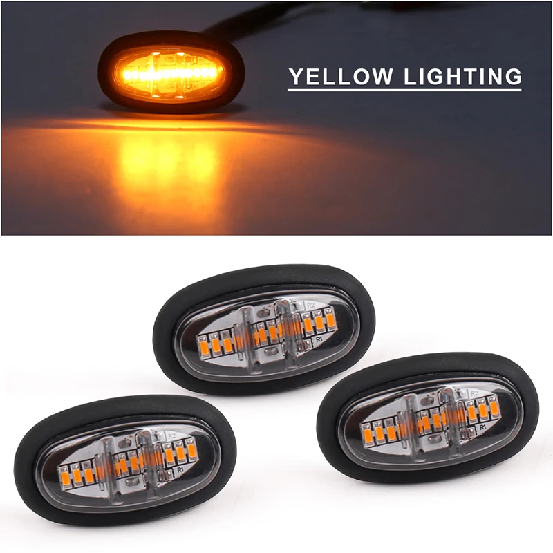 Ovovs Led Running Lights Amber Truck Marker Lights Front Grille Light