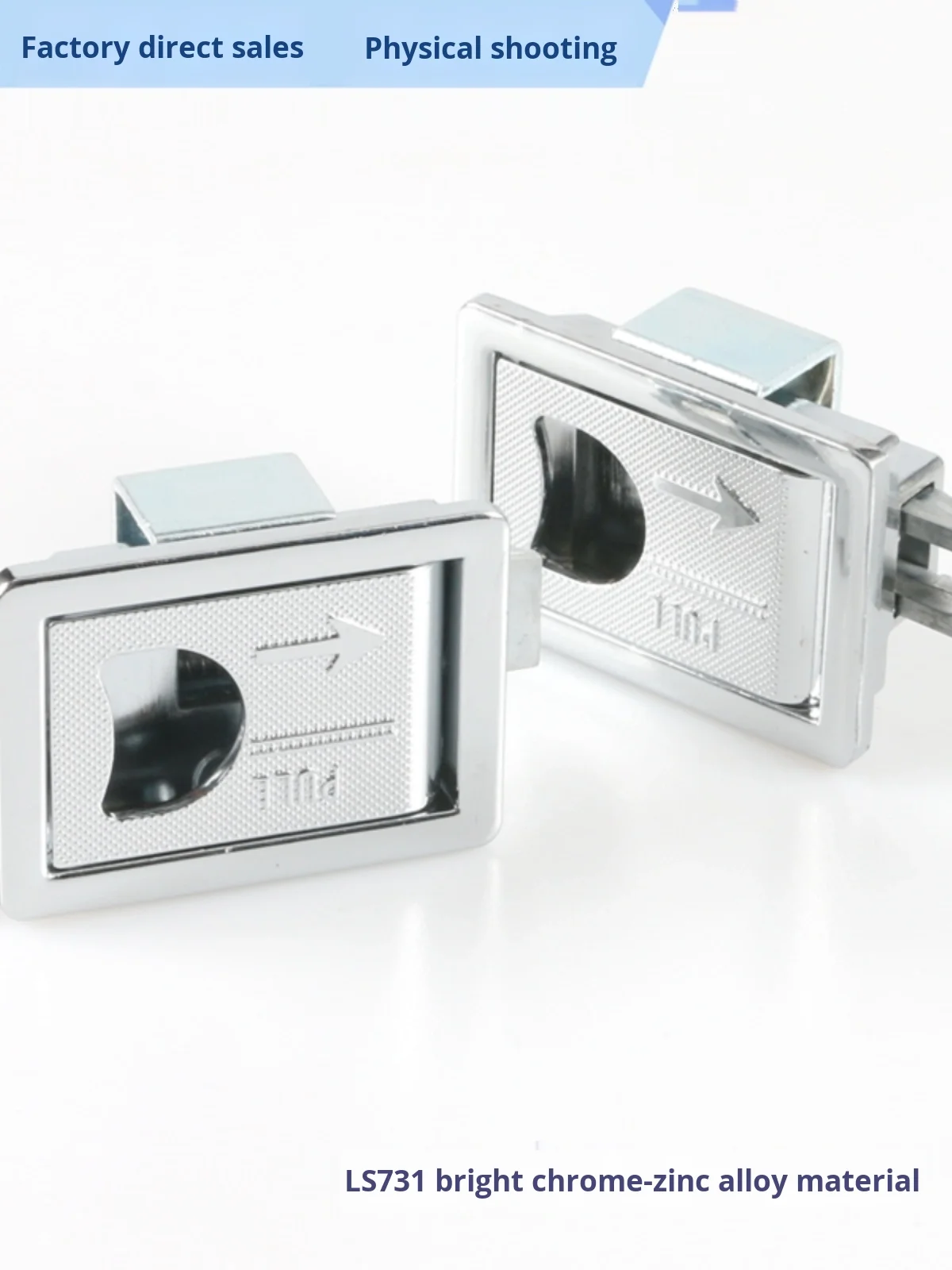 LS731 Invisible Handle Lock Flat Lock Latch for Cabinets and Doors 6000 Series Custom Cutting Processing Available manufacture