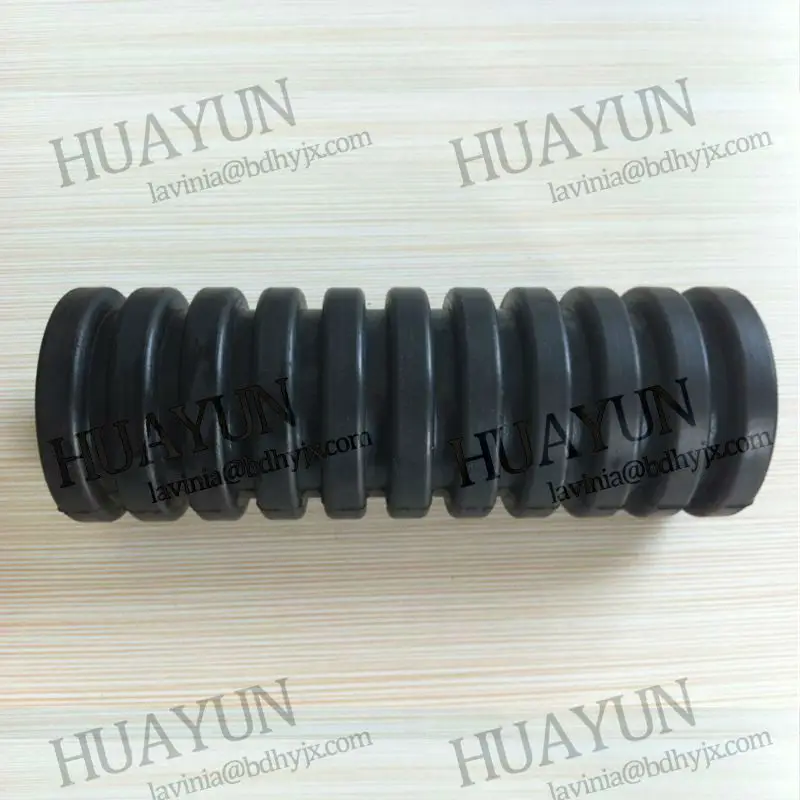 127mm Dia Shock Absorber Impact Idler Rubber Conveyor Rollers With ...