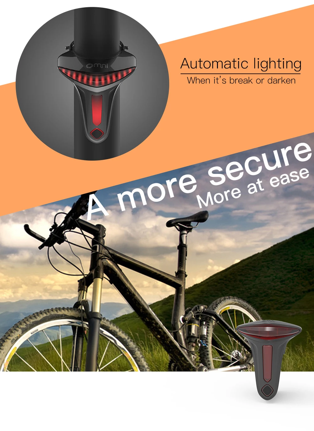 Waterproof Rear Light Electric Bicycle Light Riding Accessories Buy