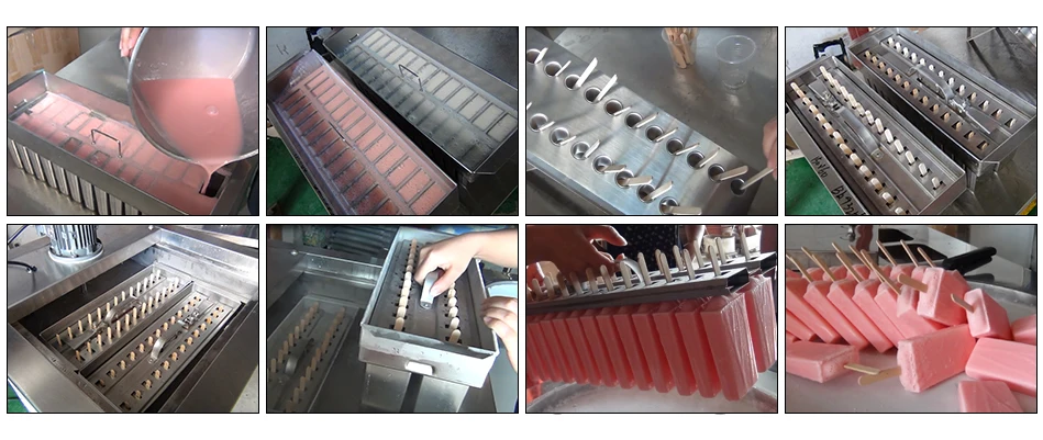 10 Brazil Mold Each Output 260 Popsicle Commercial Ice Pop Lolly Machine