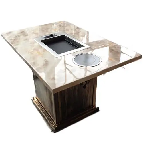 Factory Price Electric Mini Marble Tabletop Restaurant Hot Pot Table