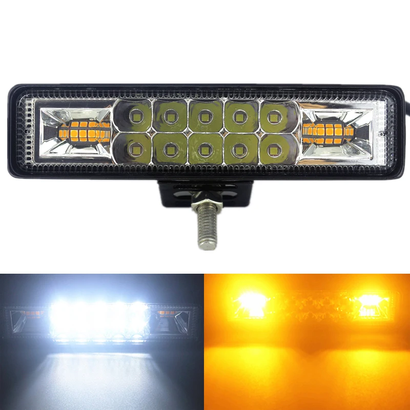 5inch 48W LED Work Light Bar Amber White for Offroad 4x4 ATV JEEP SUV Motorcycle Truck Trailer car accessories 12V 24V