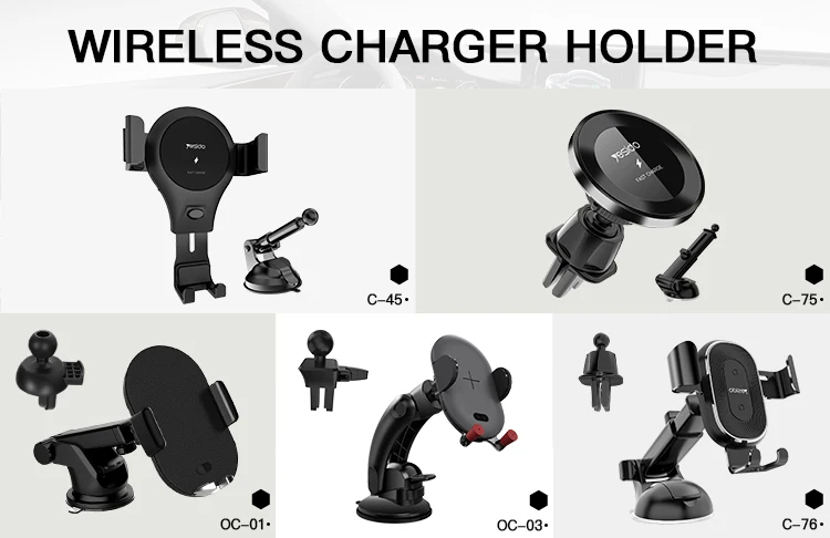 Intelligent Air Vent Mobile Phone Car Holder Touch Control Cell Phone Holder Mount 10W Qi Wireless Car Charger