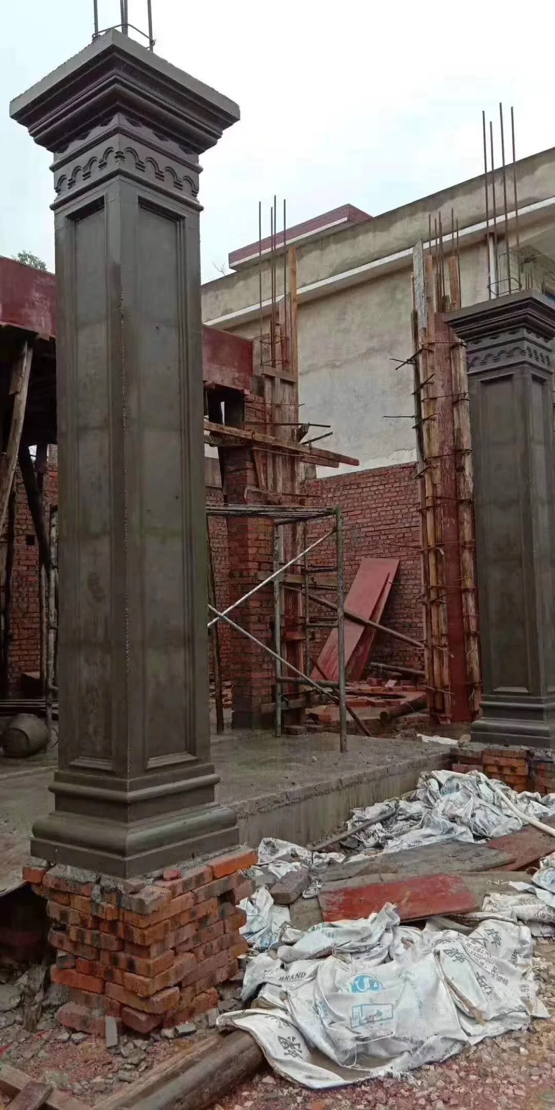 Precast Plastic Mold Concrete Square Column Pillar Head Capital Top