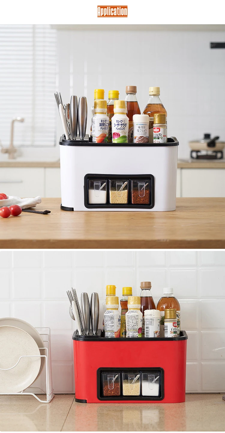 Multifunction Kitchen Seasoning Boxed Set Organizer Plastic Knife