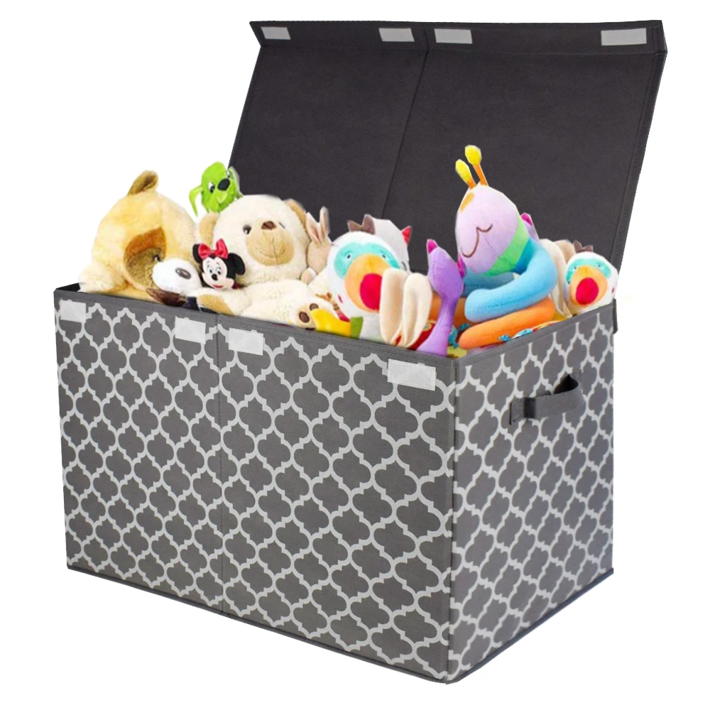 P Prettyia Kid Foldable Animal Canvas Storage Cloth Toy Box/Bin/Cube/Chest/Basket/Organizer 33x33x33cm Fish 