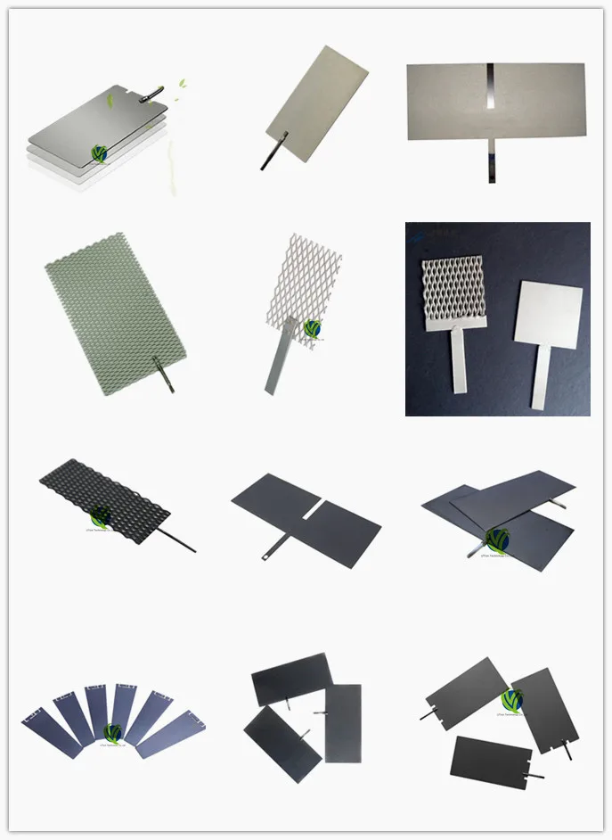 7 Plate Platinum Coated Titanium Electrodes For Alkaline Electrolysis