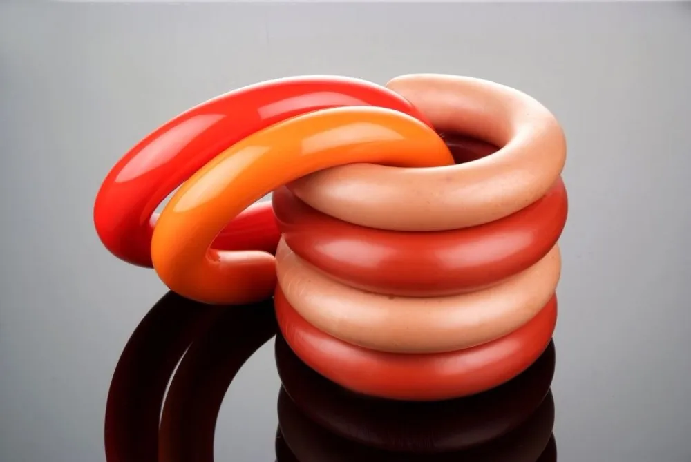 Kosher Color Plastic Polyamide Sausage Casings In Shirred Or In Rolls