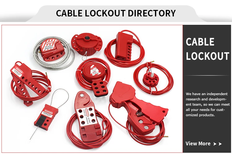 Adjustable Cable Lockout with Cable dia. 3.8mm Length 2m