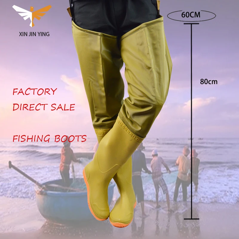 2022 Yellow Hip Waders Waterproof Hip Boots For Men And Women Pvc/nylon