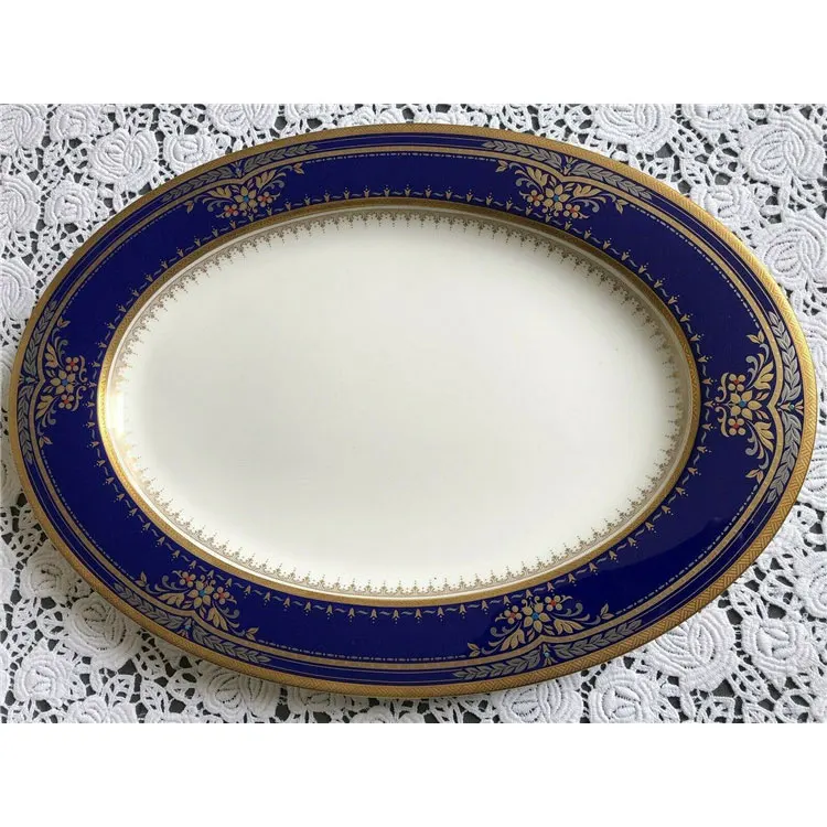 Microwave Safe Food Catering Gold Rimmed Fine Bone China Restaurant