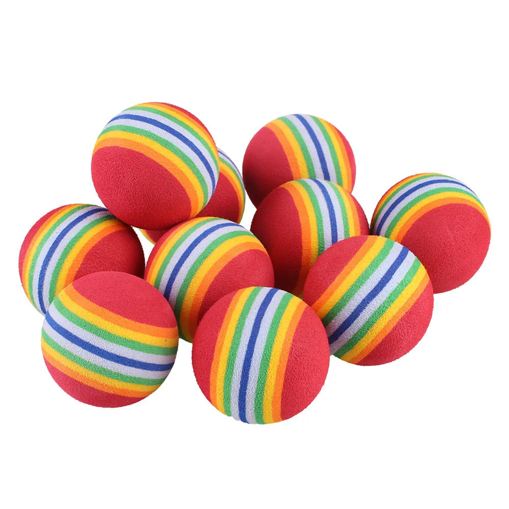 Foam Rainbow Balls Indoor Practice Eva Sponge Foam Balls Swing Training