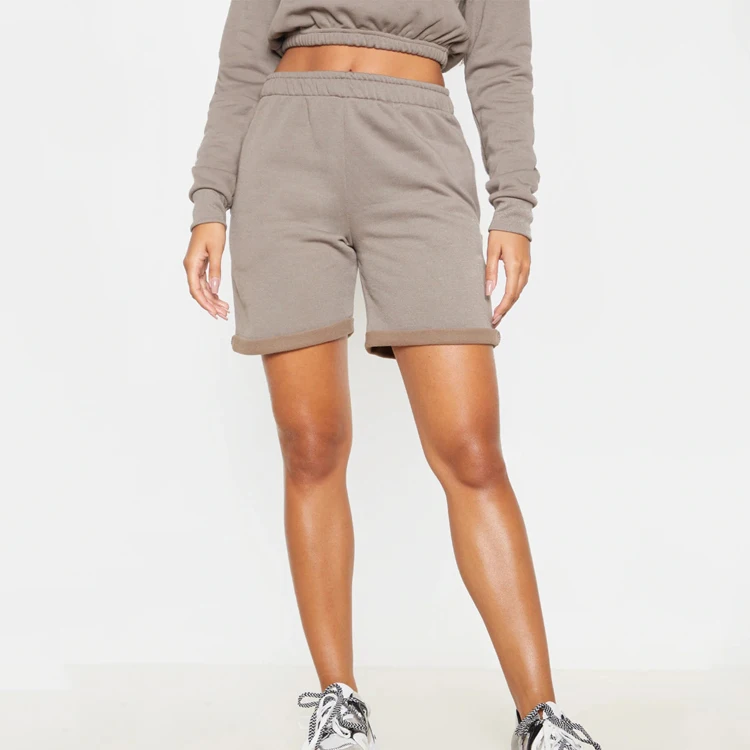 longline sweat shorts womens