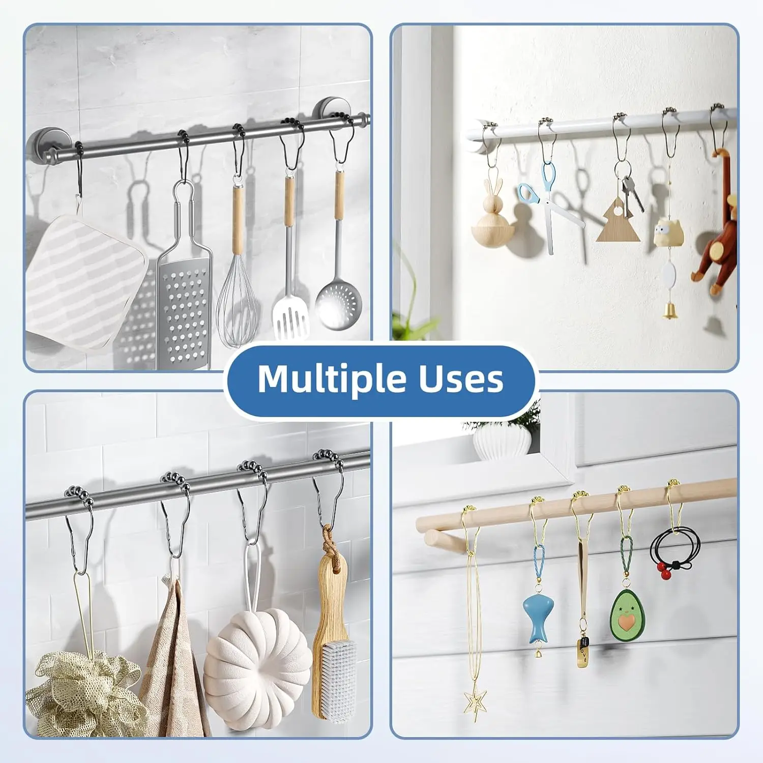 Proof Eco-friendly Shower Curtain, Iron, Curtain Hooks - detail 2