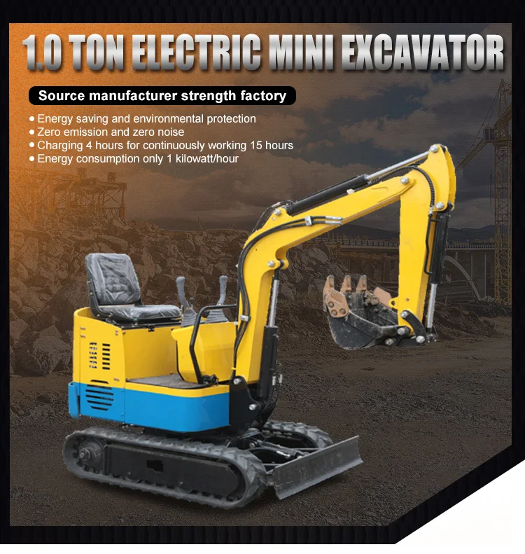 1ton Electric Battery Mini Exavator/kv10 Crawler Mini Digger Price