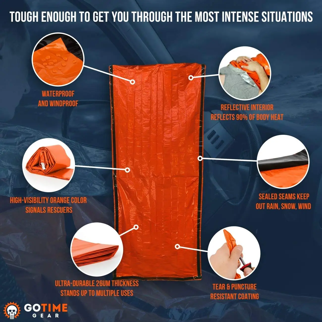 Pe Emergency Sleeping Bag Survival Thermal Bivvy Sack Use As Emergency