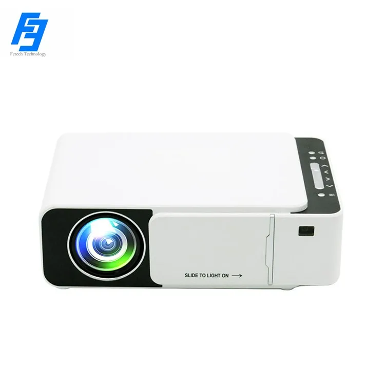 T6 Factory New Model White Color T5 mini Portable Projector 110 Lumens Upgraded LED Lighting Screen Mirror Function