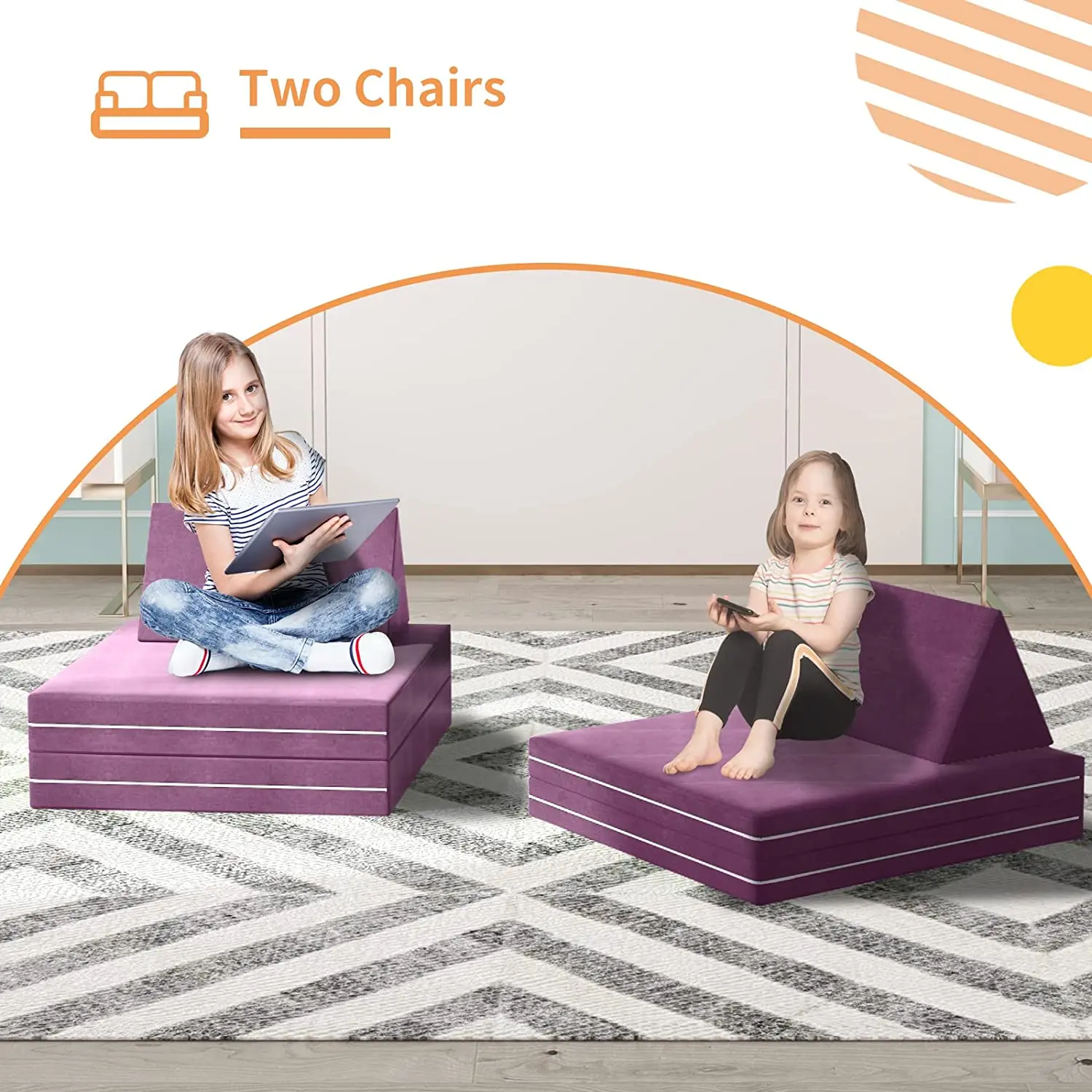 Custom Memory Foam Kids Play Sofa Living Room Child Modular Couch