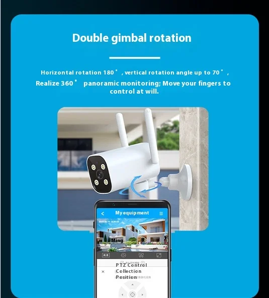 Cloudbirds V360pro Outdoor Waterproof 4G WIFI Battery-Bulb-in IP66 Most Stable Dual Rotating Mounted Camera CMOS Cloud