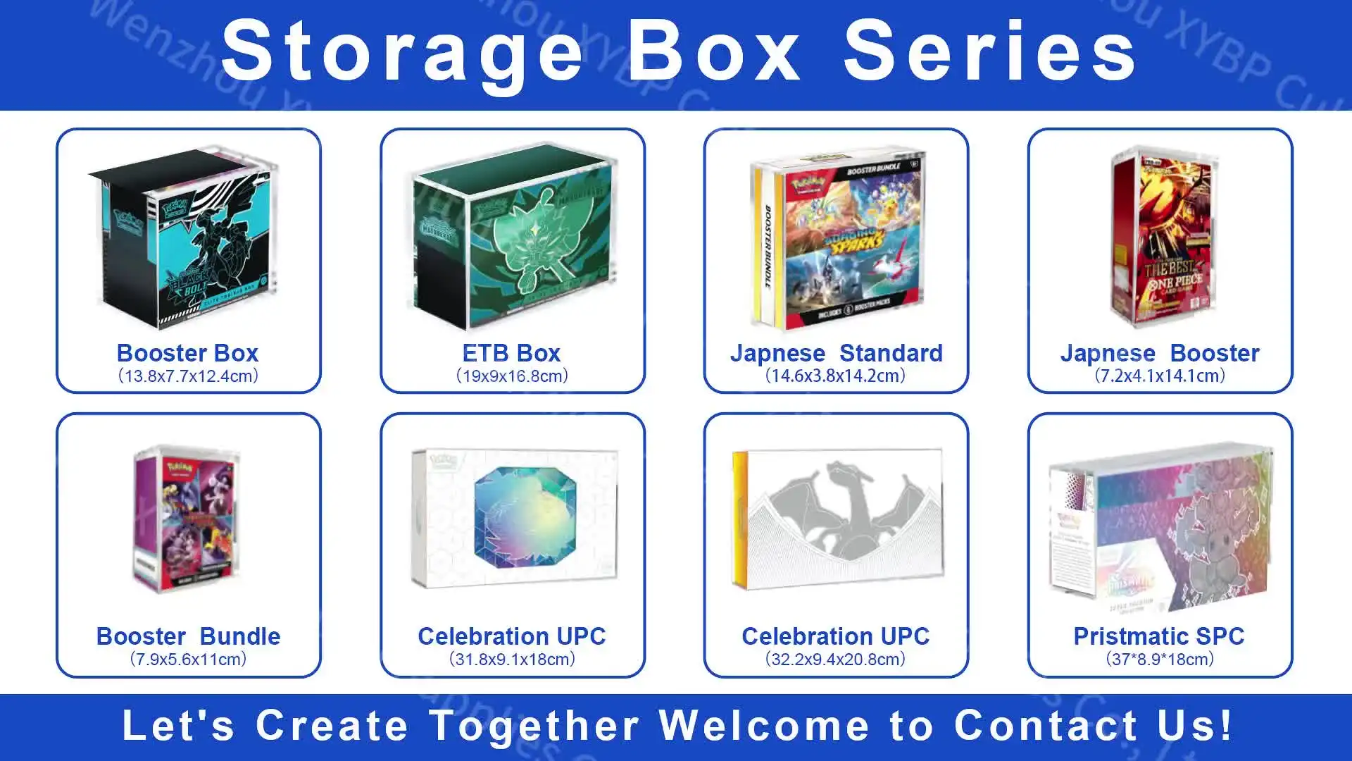 99% UV Resistance Acrylic Clear Pokemon Elite Trainer Box Booster Bundle  ETB 151 UPC SPC Display Case with Magnetic Lid
