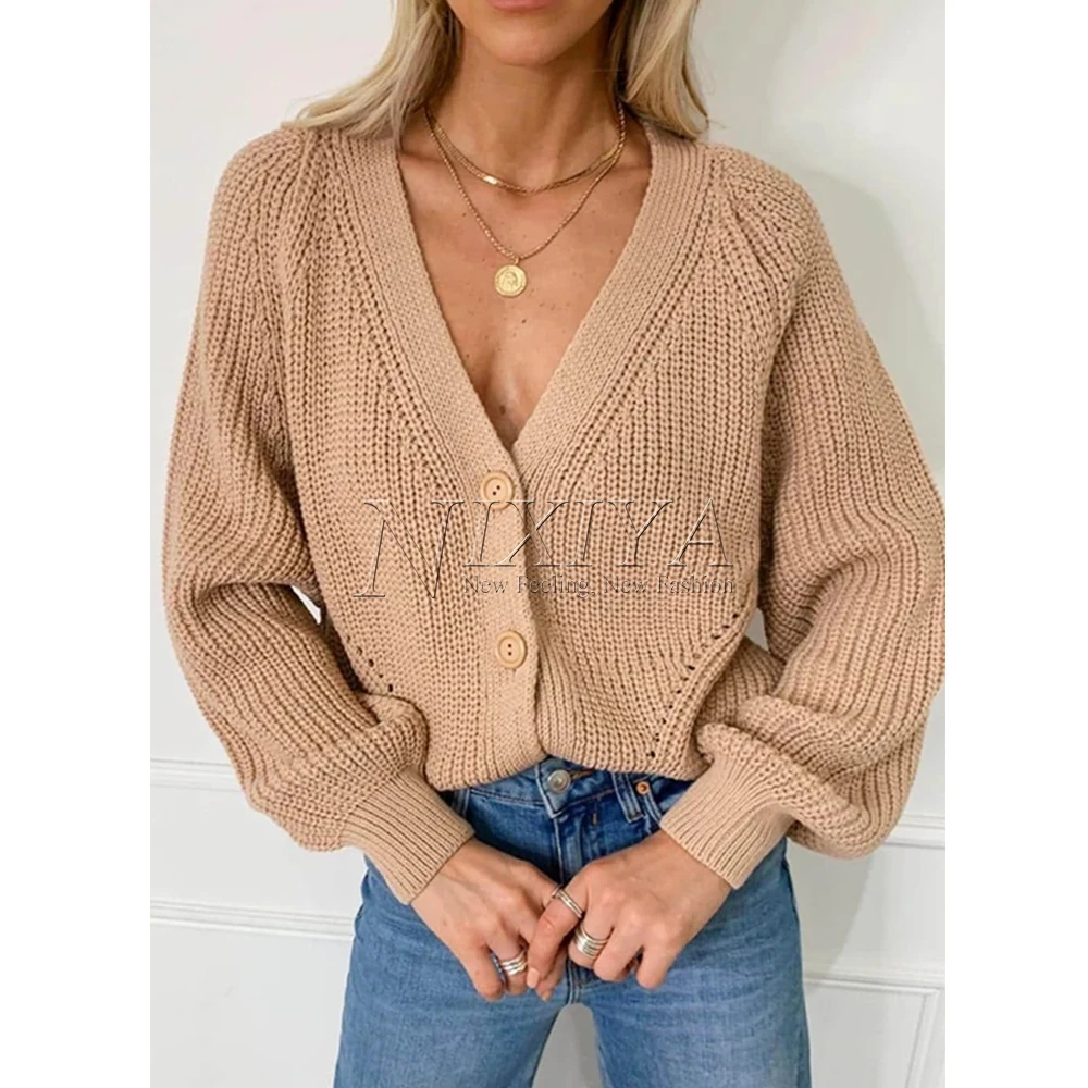 批发定制徽标毛衣深v领秋季毛衣女士毛衣时尚