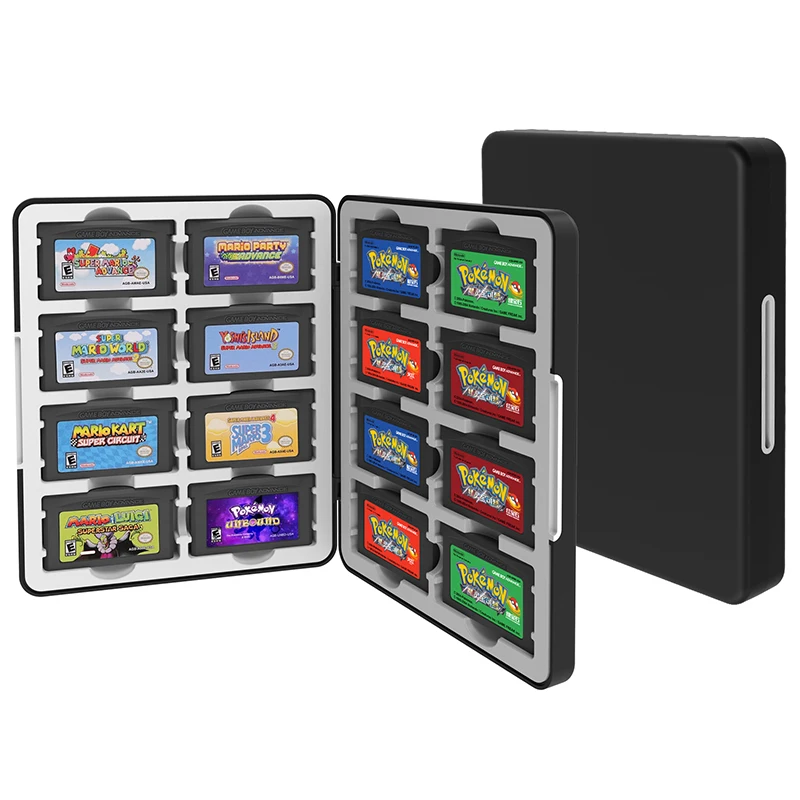 16-Seat Game Card Cart Cartridge Storage and Display Organizer Case Box ...