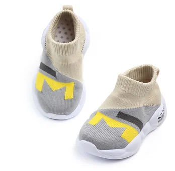 Pure Color Latest Baby Sock Shoes Kids Baby Prewalker Shoes manufacture