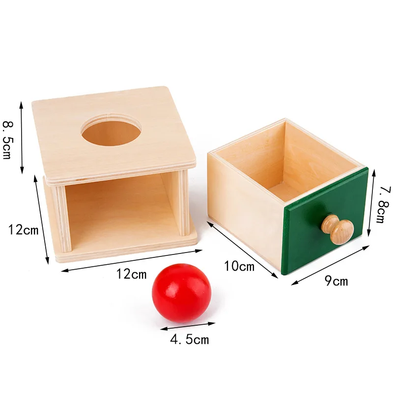 Wooden Montessori color shape sensory toy teaching aids drawer box shape pairing puzzle game educational toys preschool children