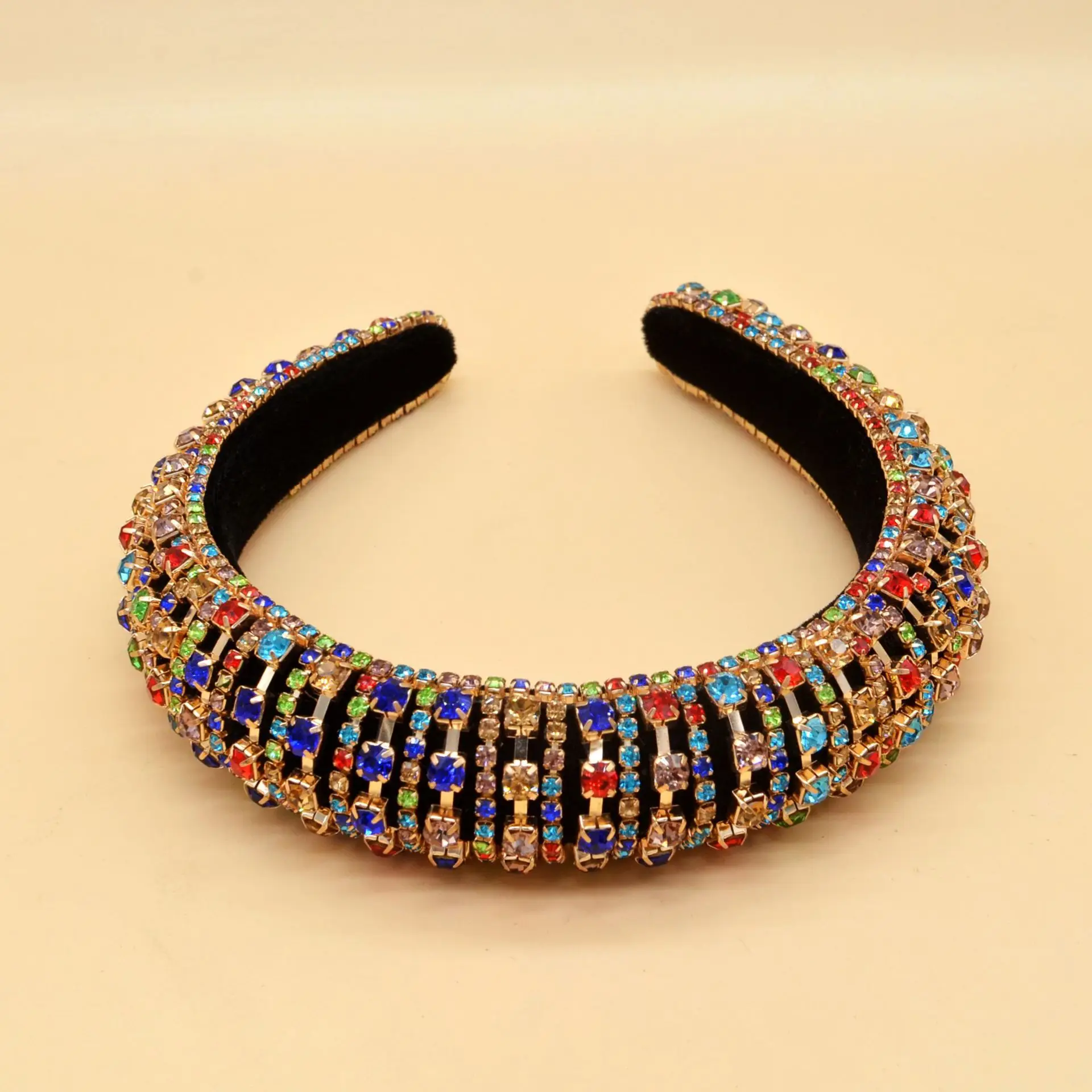 Luxury Shiny Padded Diamond Headband Full Crystal Headband For Women