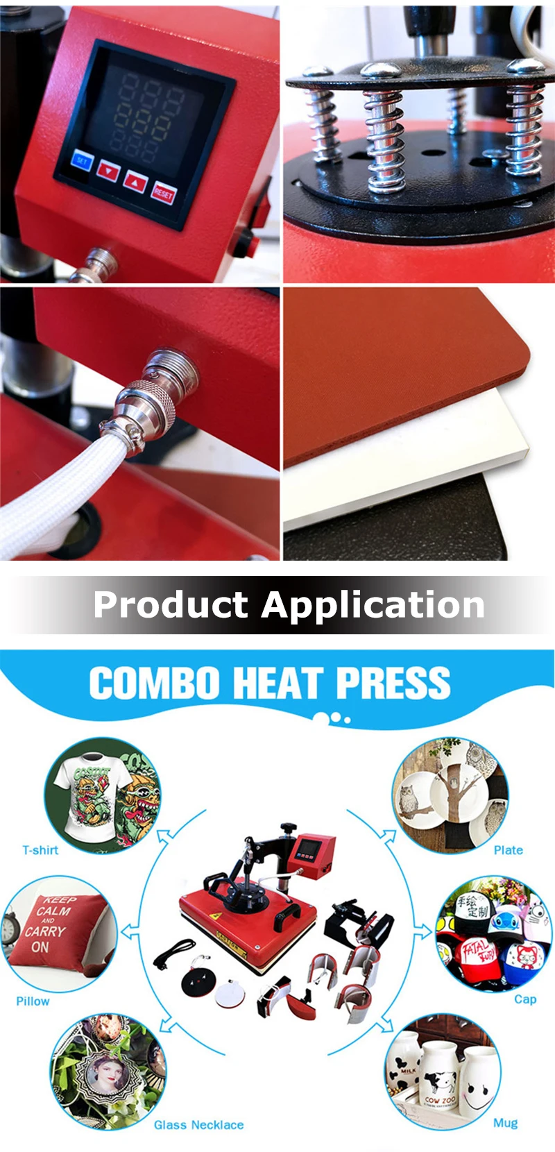 Super Heater Technology Hot Temperature Transfers 5 In 1 Cylindrical Mug Automatic Heat Press Machine HTV Heat Transfer Vinyl