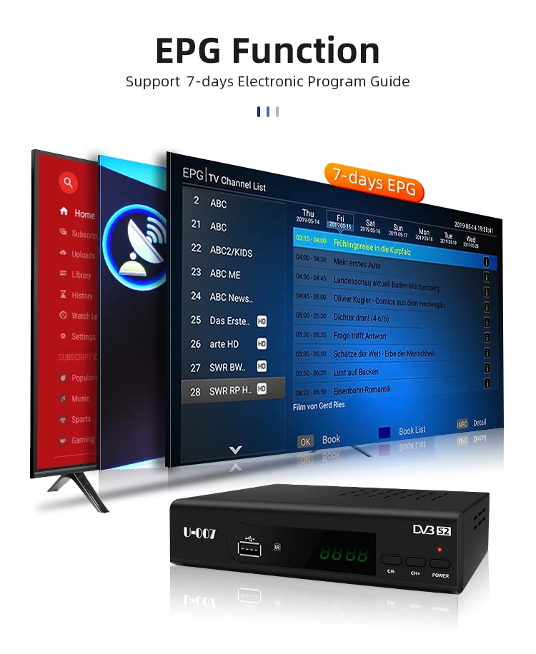 Set Top Box Digital Tv Box Dvbs2 Satellite Tv Receiver Live Tv Stream
