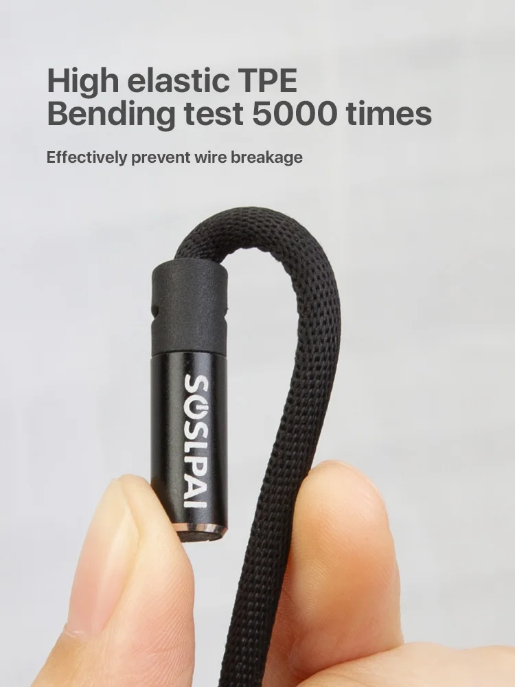 SOSLPAI new design usb type c cable nylon weave right angle type c charger data cable - ANKUX.COM