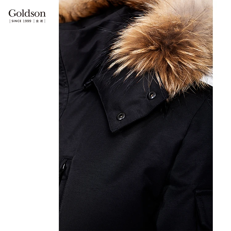 Men's Goose Down Winter Jacket With Luxury Fur Popular Italian/canada