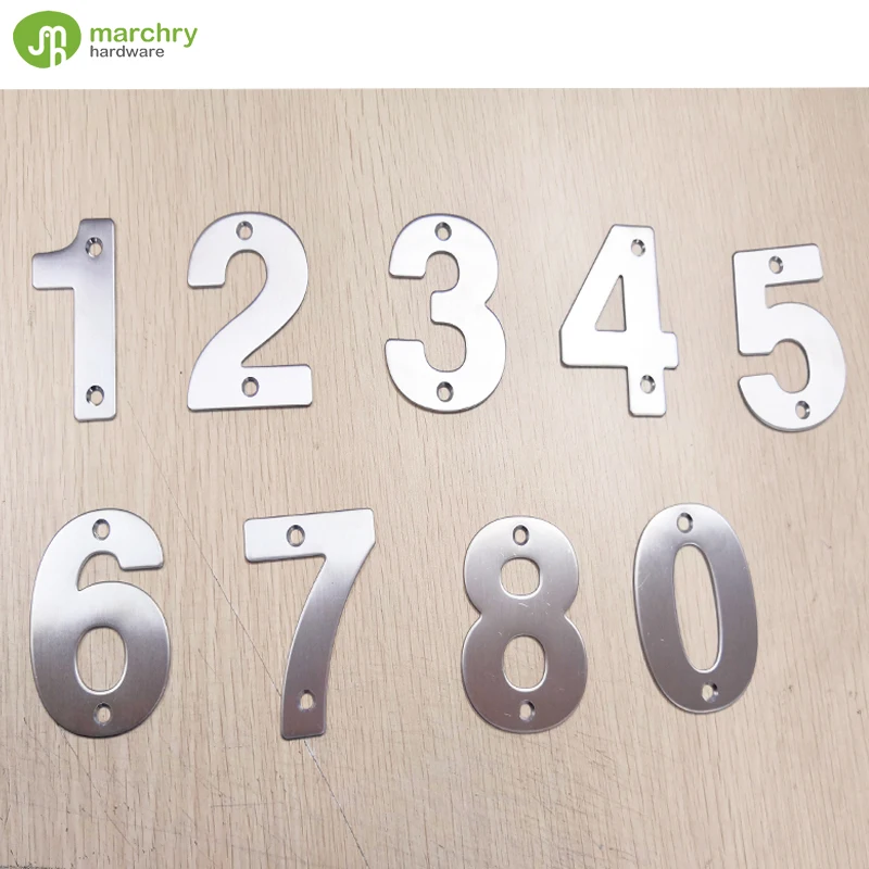 
Wholesale Brushed Sign Unique house number Wall Mounted Door Plate House Number 