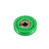 Green U groove nylon embedded 608 ball bearing wheel for sliding door roller 40mm outer diameter