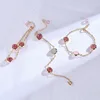 Adjustable Fashion Gold Plated Natural Crystal Breaded 7 Chakra Stone Lava Handmade Jewelry 2015 Leather Wrap Beaded Bracelet