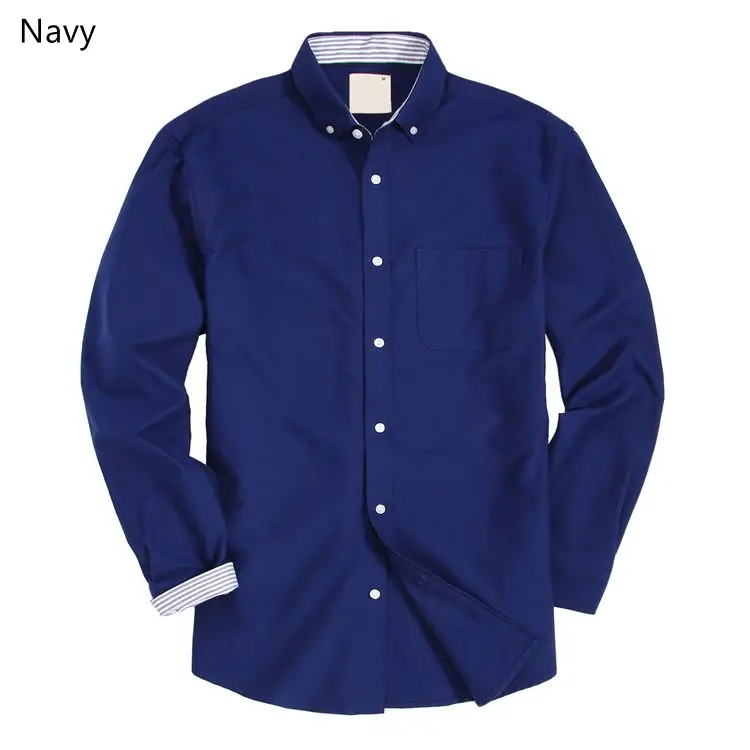 2020 Spring High Quality Cotton Casual Shirts For Men Regular Fit Long ...